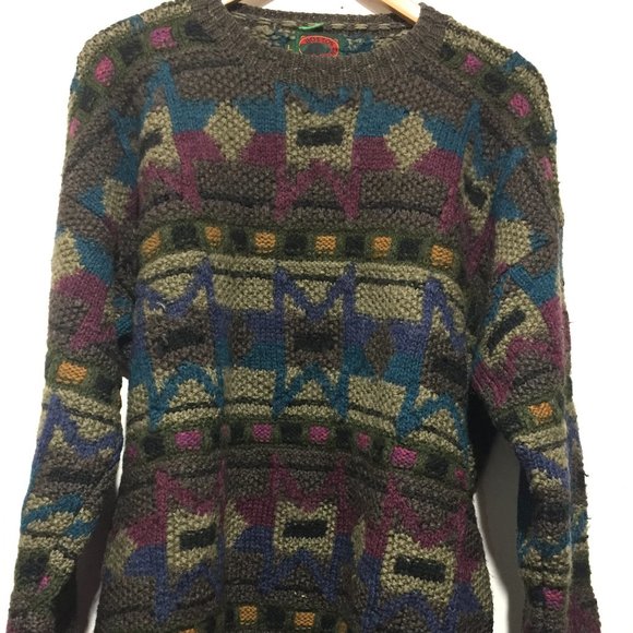 VINTAGE BOSTON TRADER'S KNITTED WOOL SWEATER SIZE L - Picture 1 of 10